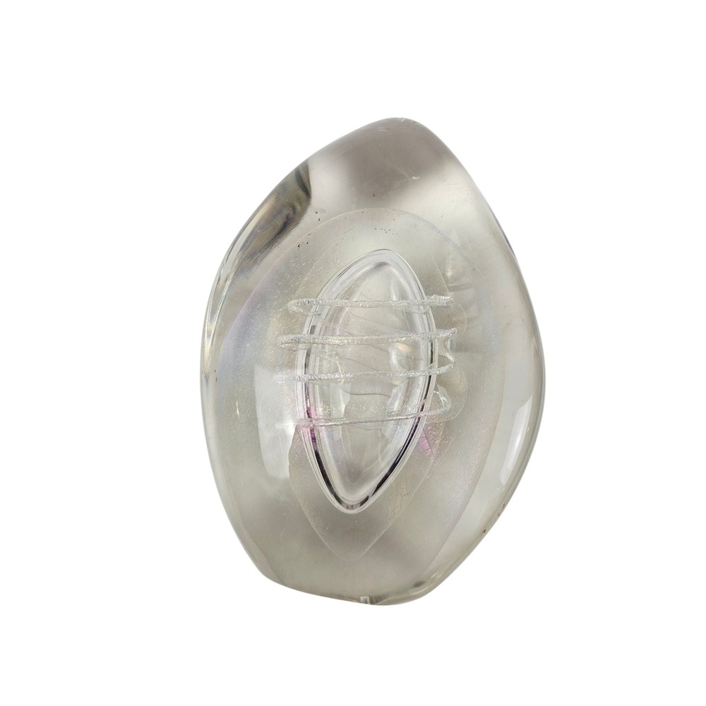 Robert Eickholt Iridescent Rainbow Dichroic Art Glass Paperweight